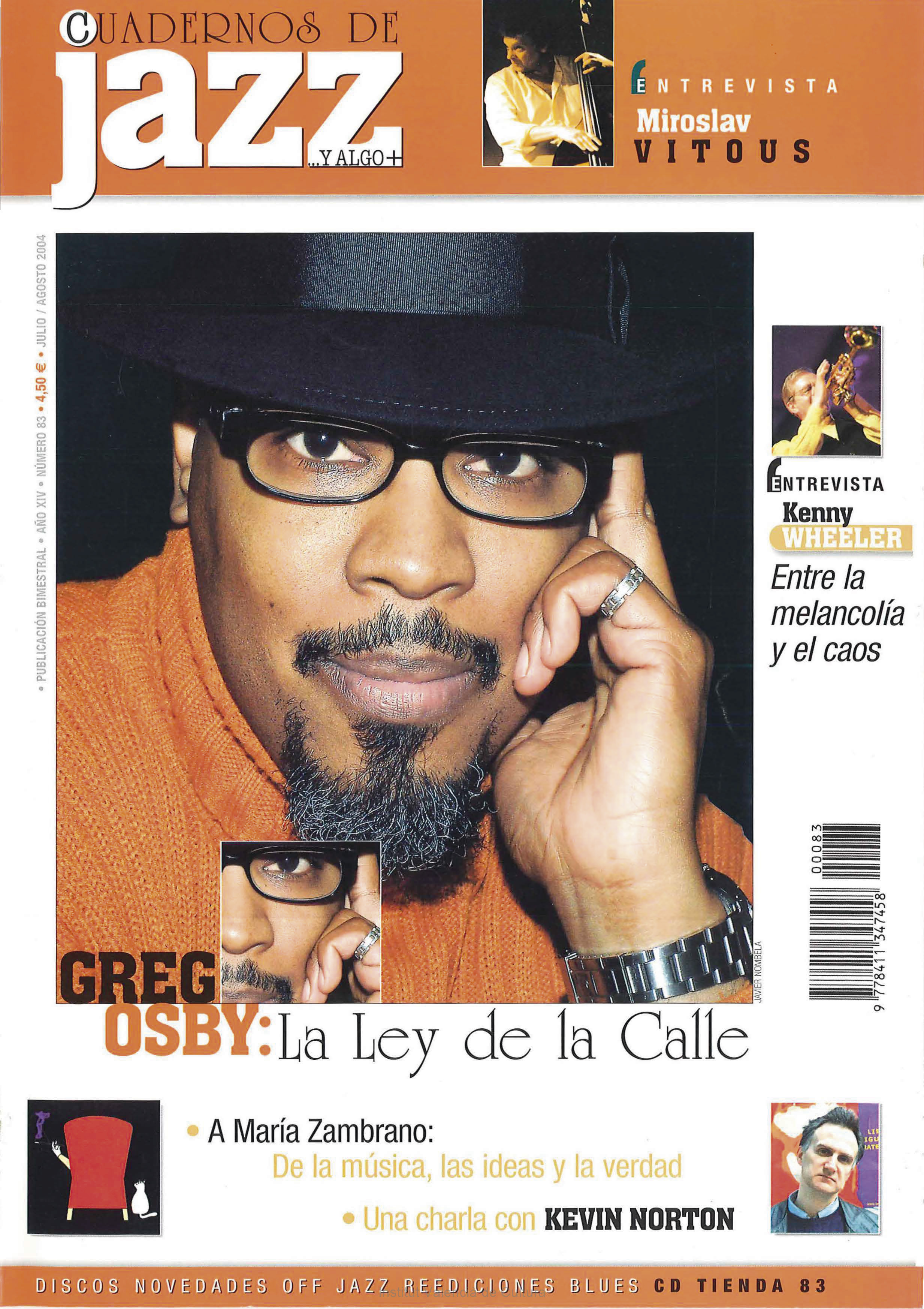 Cubierta del número 83 de la revista Cuadernos de Jazz