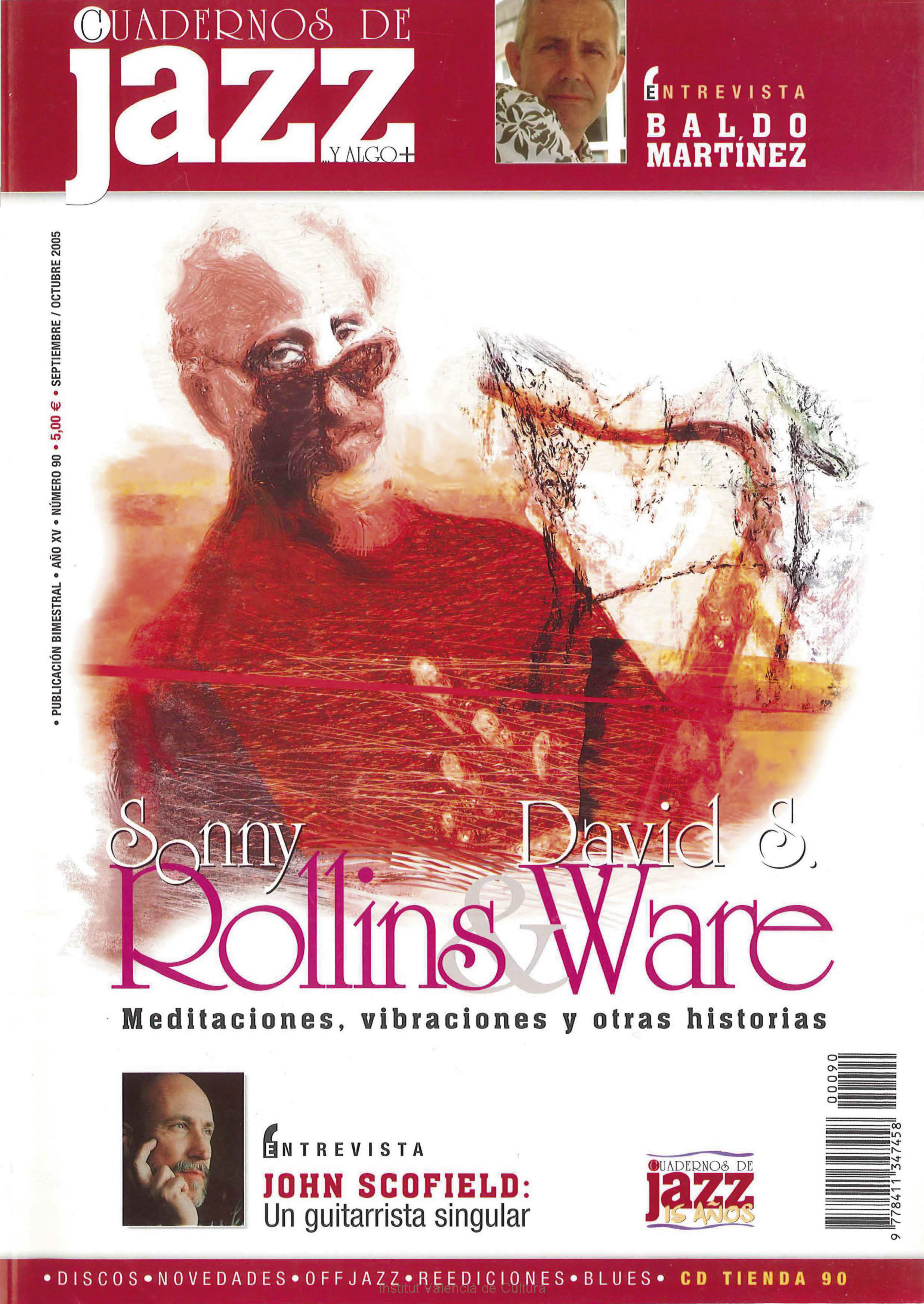 Cubierta del número 90 de la revista Cuadernos de Jazz
