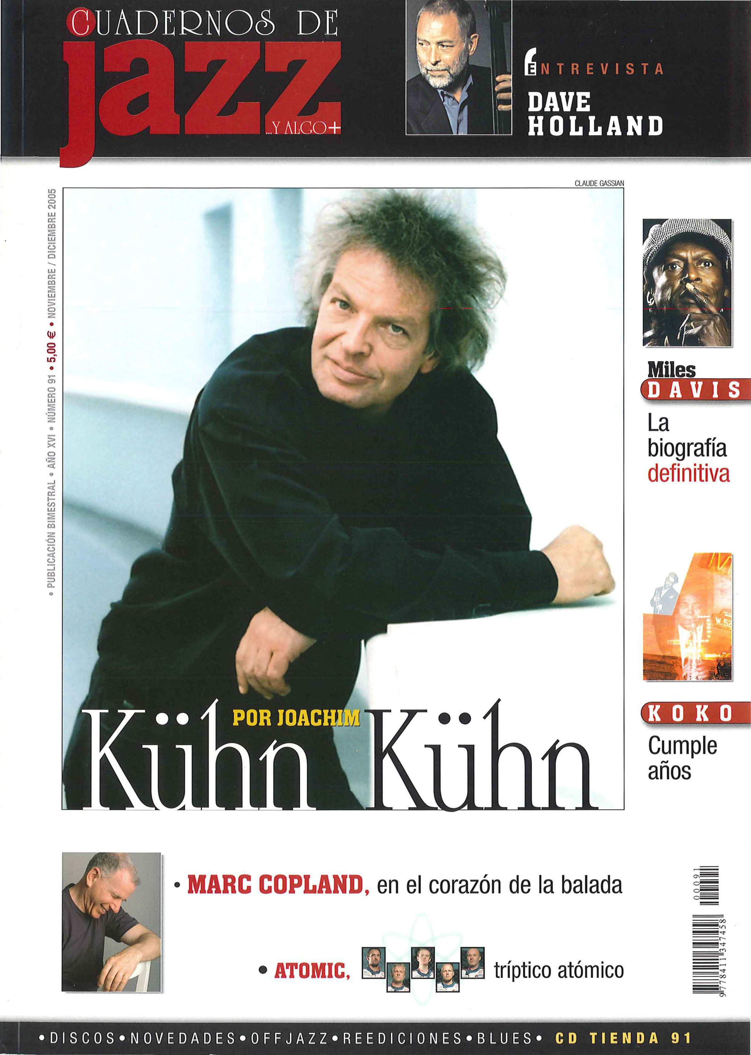 Cubierta del número 91 de la revista Cuadernos de Jazz