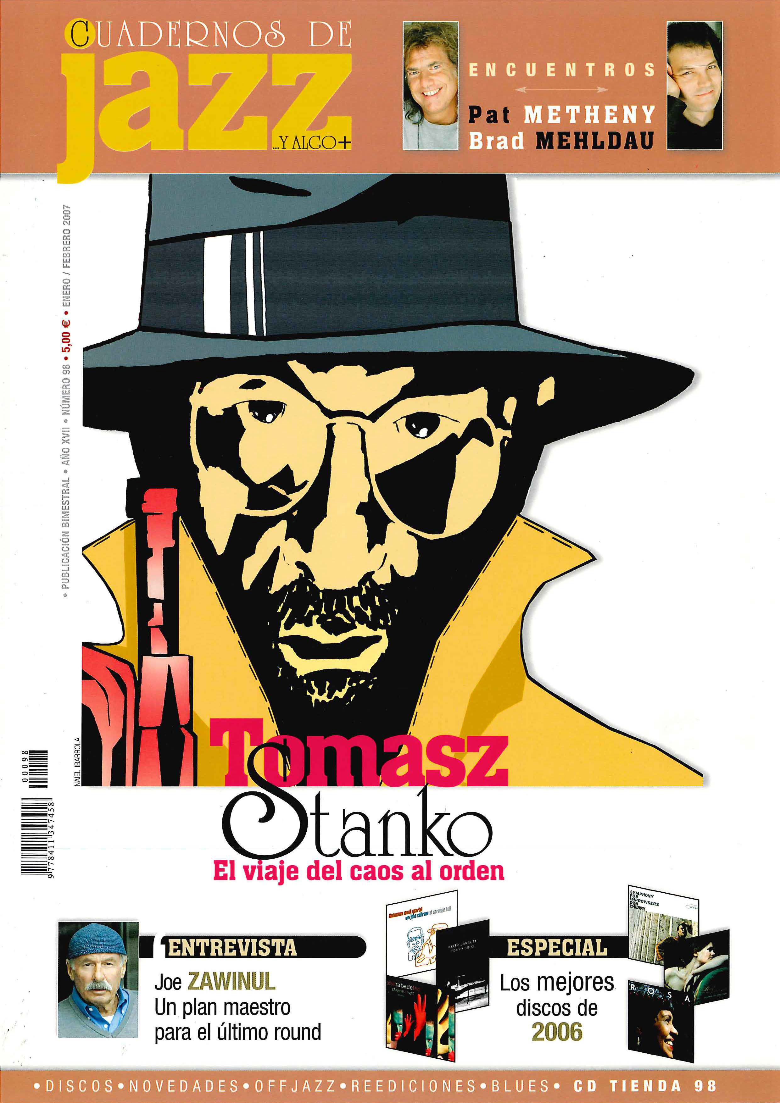 Cubierta del número 98 de la revista Cuadernos de Jazz