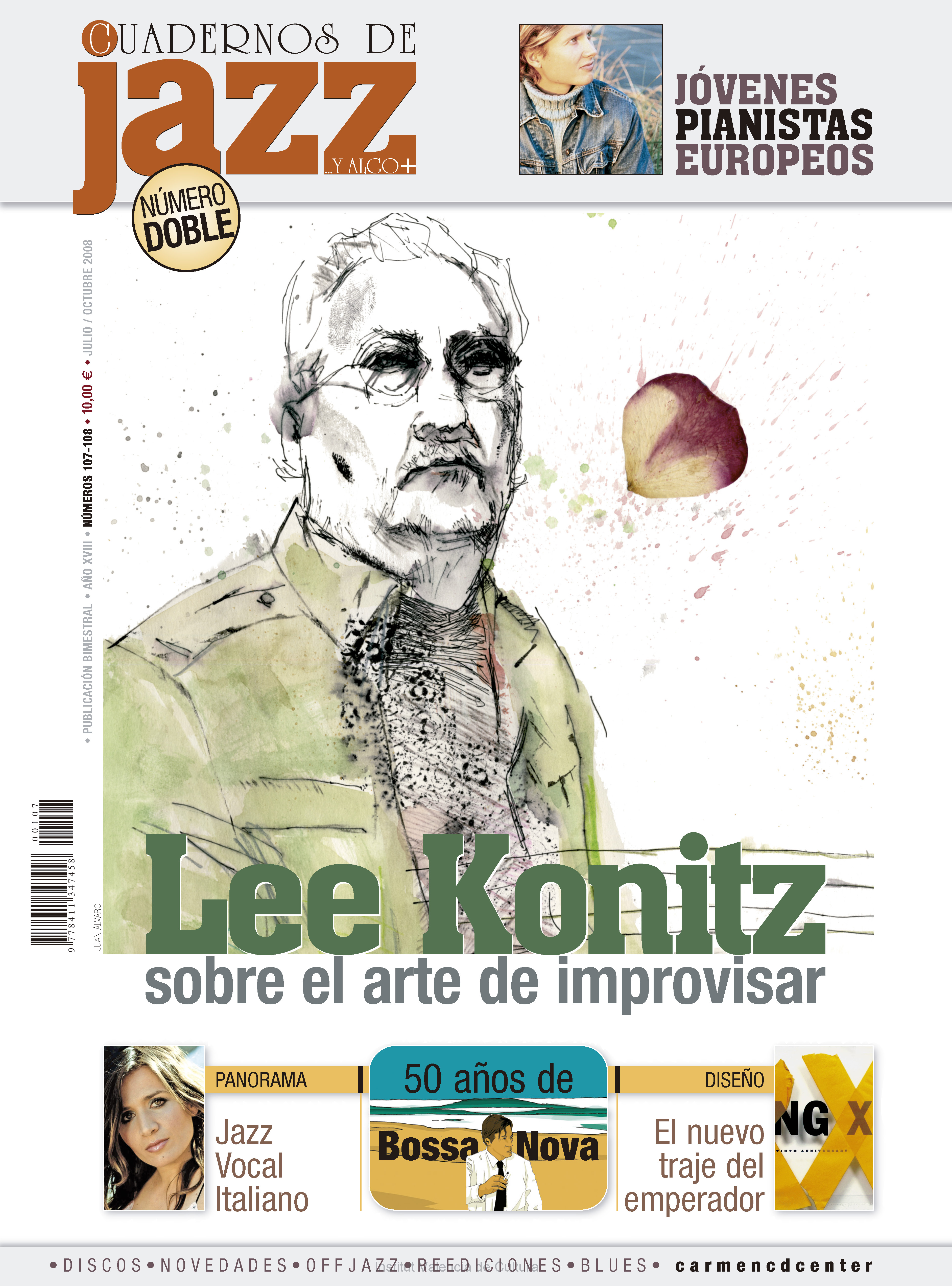 Cubierta del número 107-108 de la revista Cuadernos de Jazz