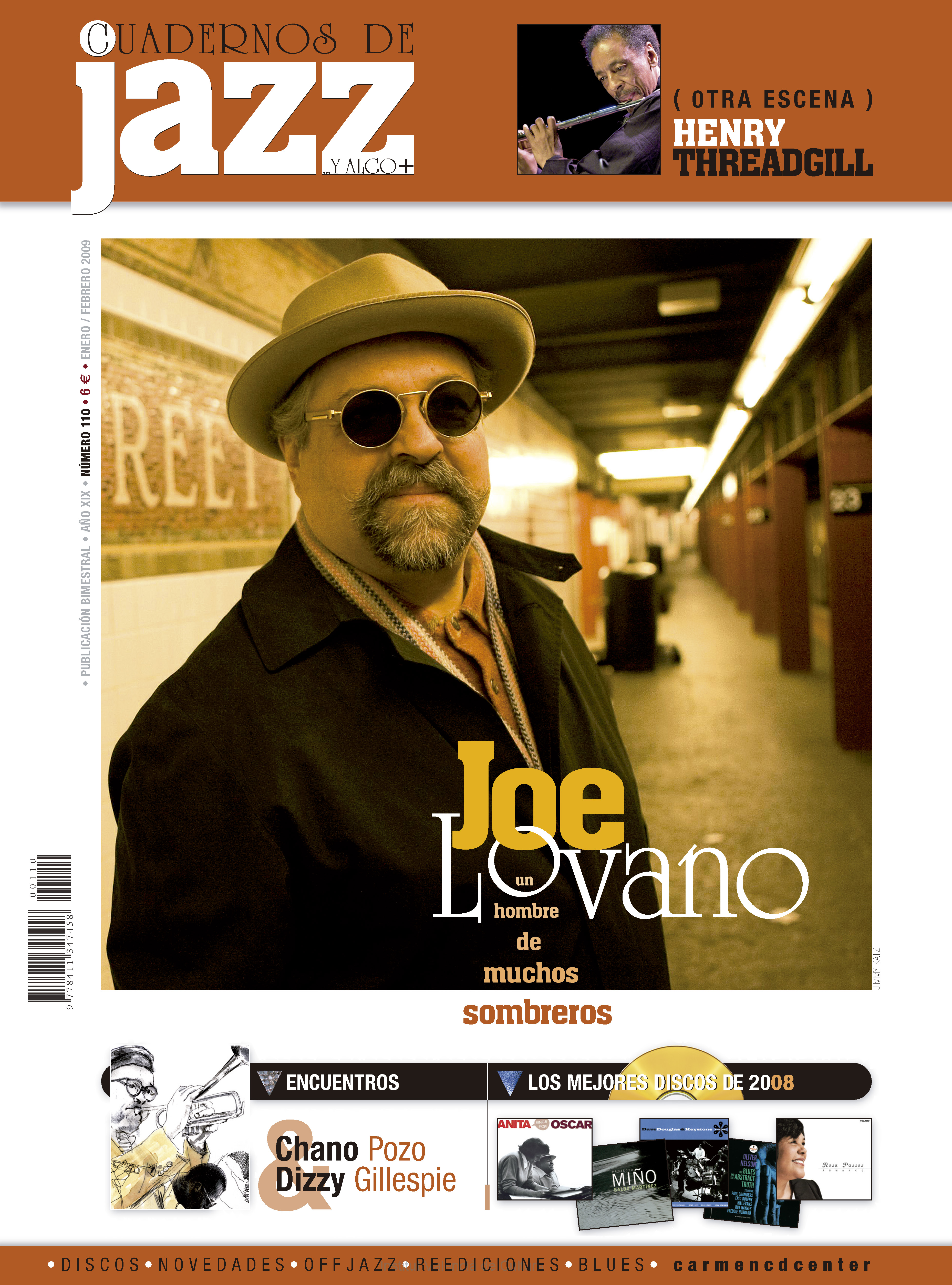 Cubierta del número 110 de la revista Cuadernos de Jazz