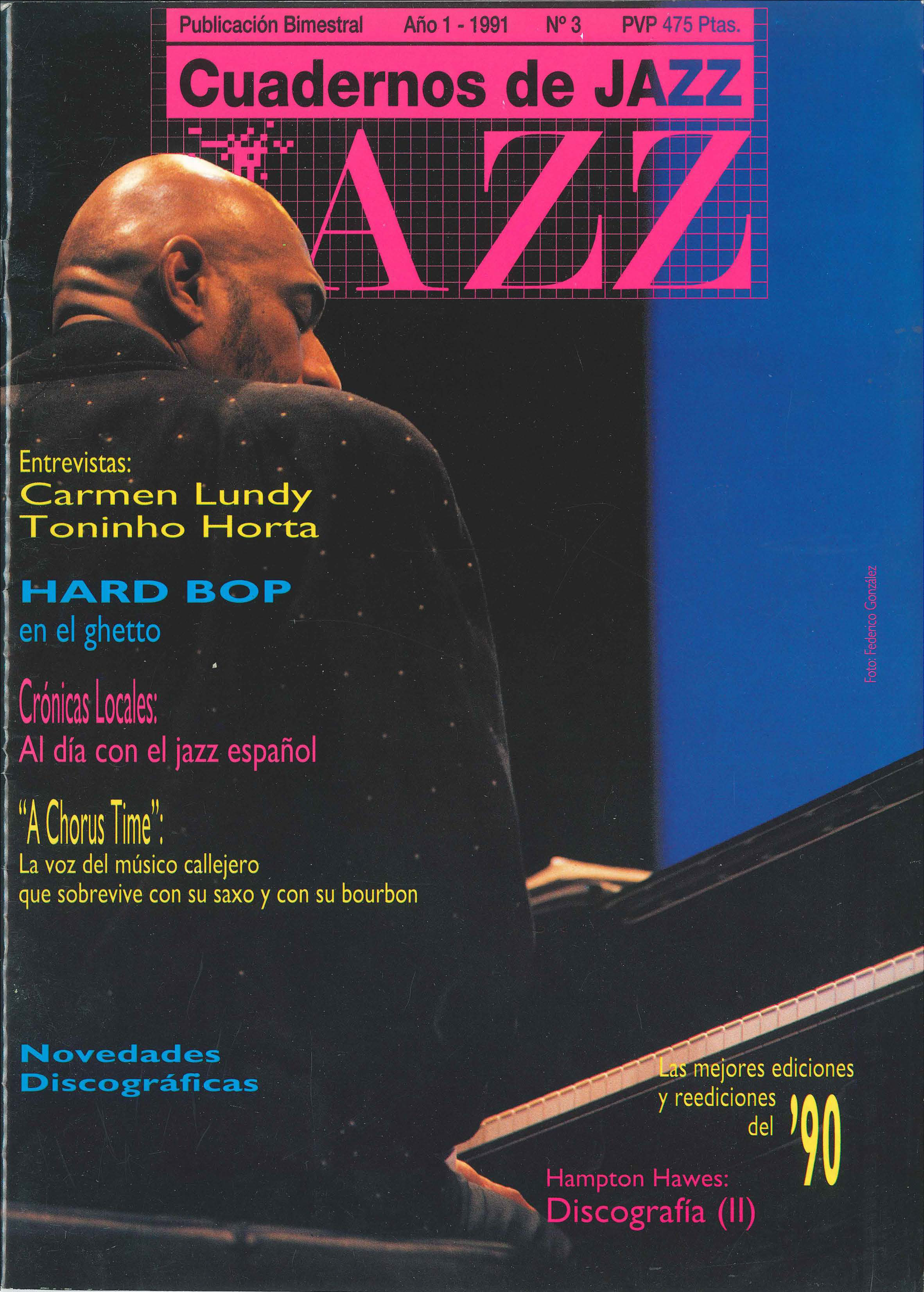Cubierta del número 3 de la revista Cuadernos de Jazz