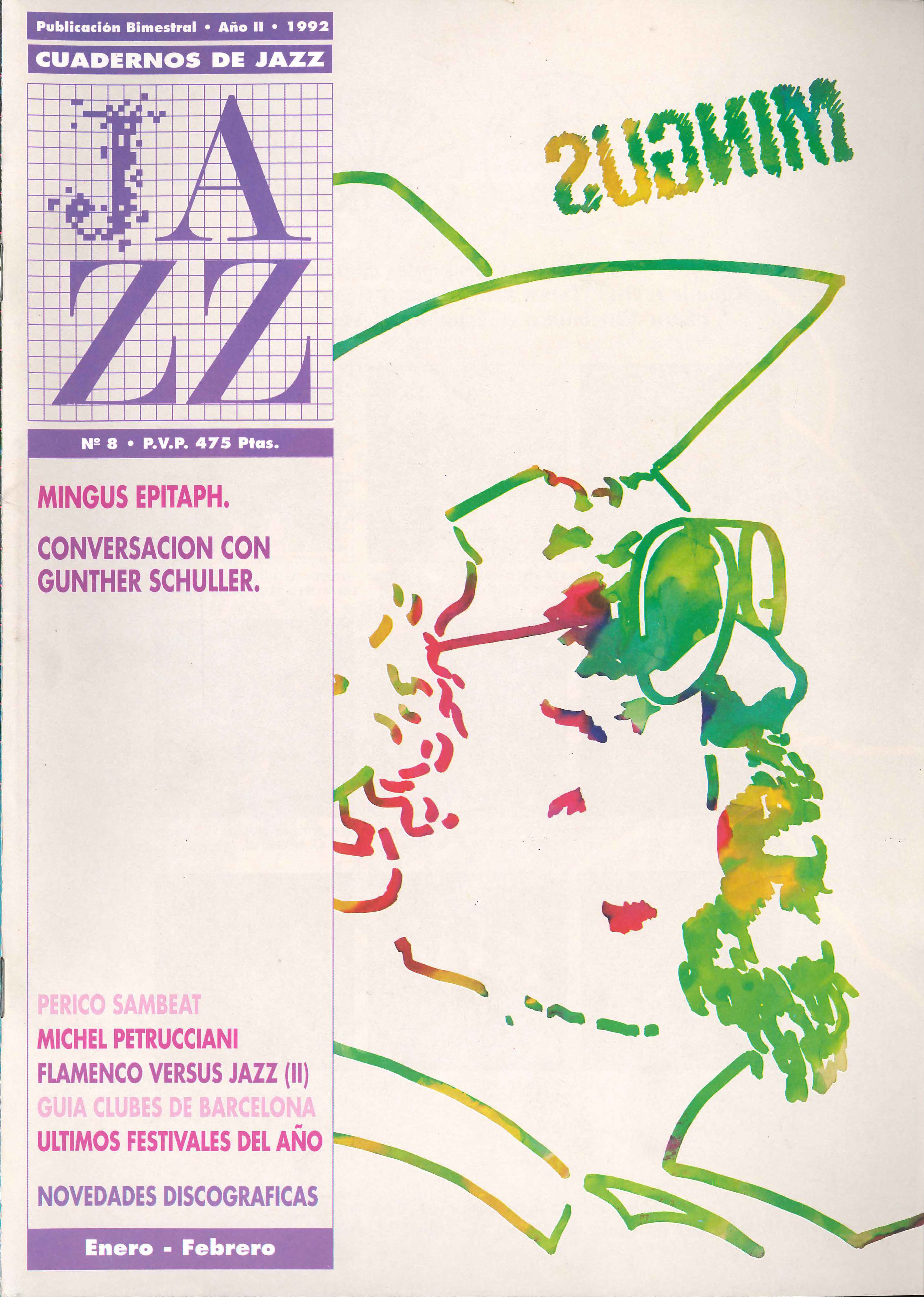 Cubierta del número 8 de la revista Cuadernos de Jazz