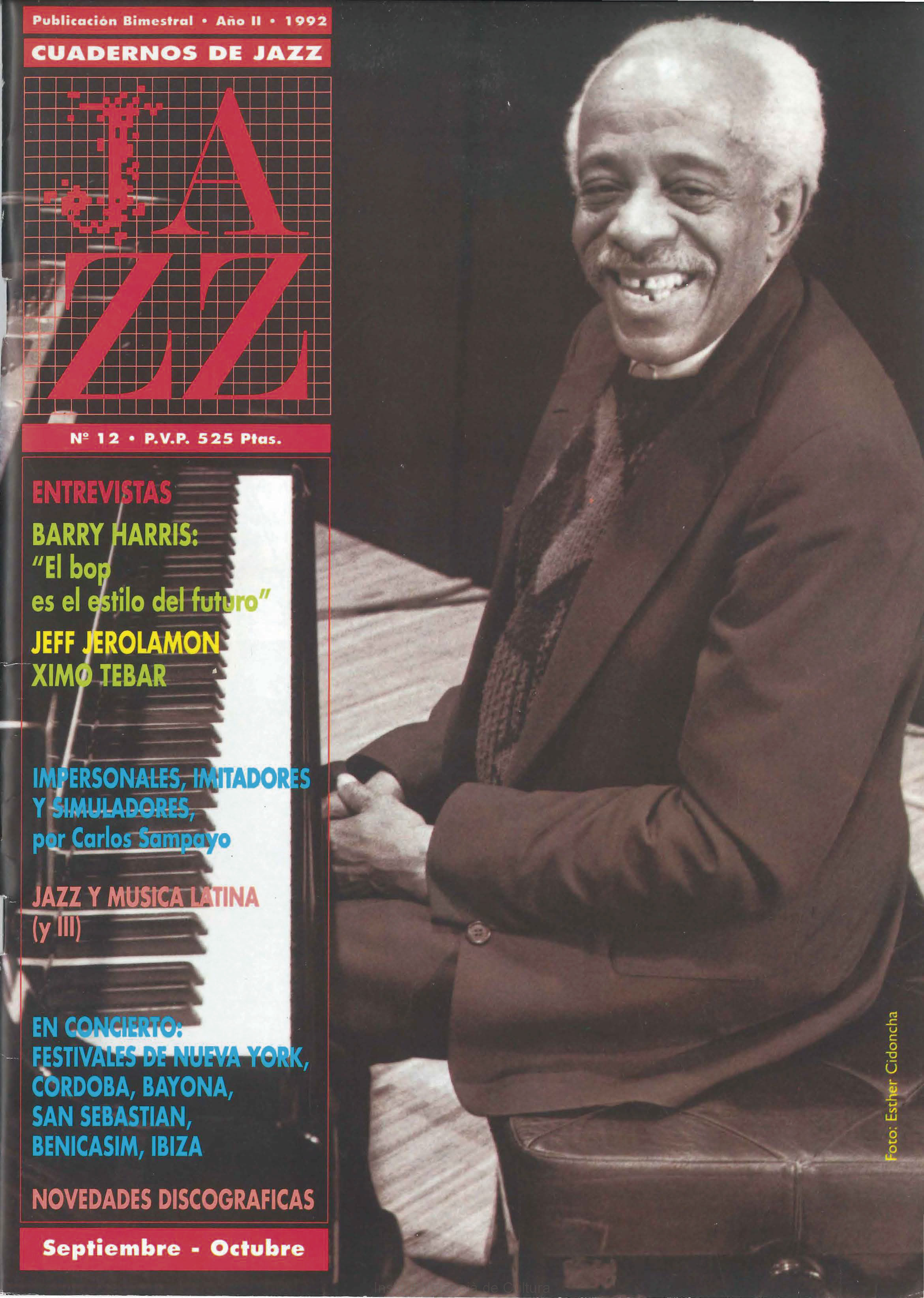 Cubierta del número 12 de la revista Cuadernos de Jazz