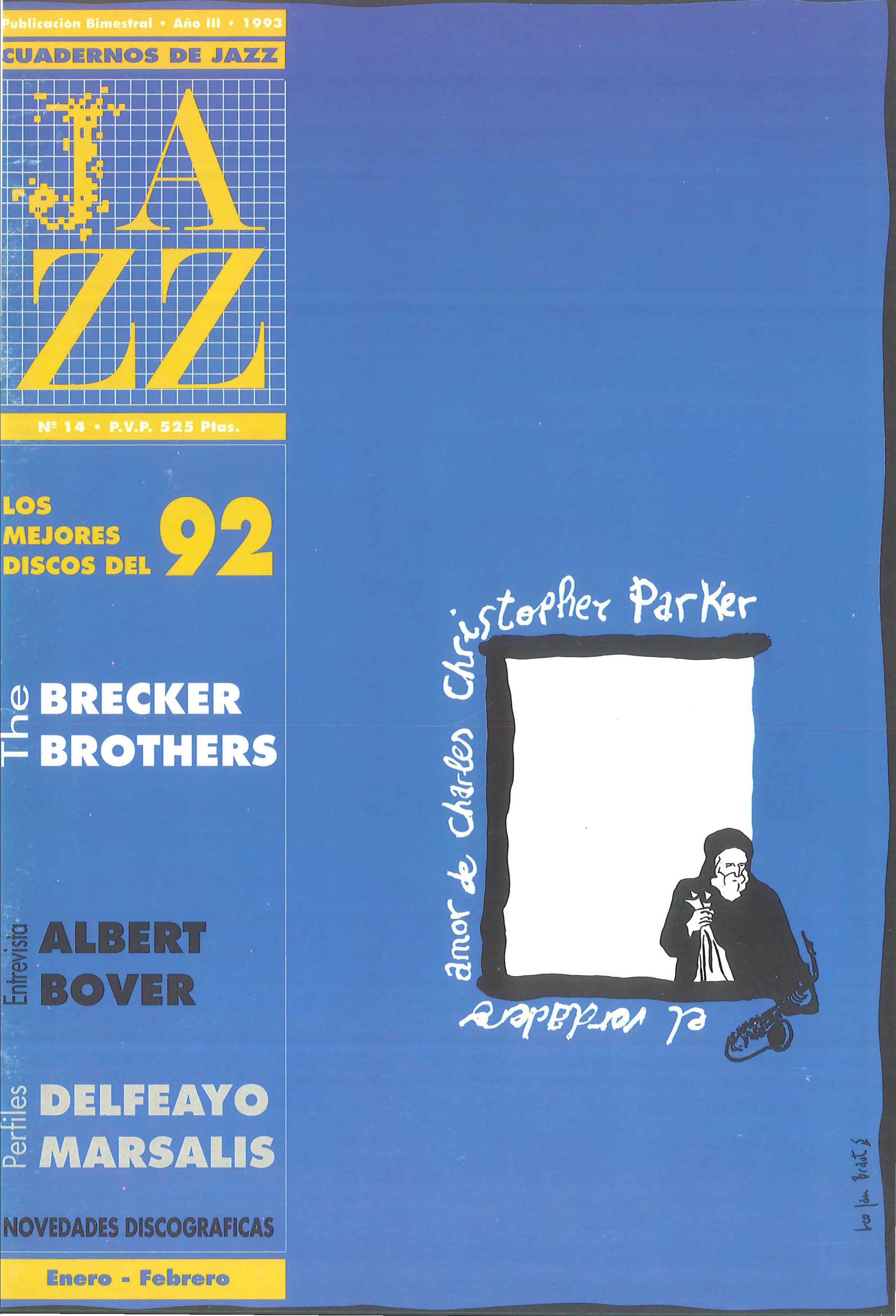 Cubierta del número 14 de la revista Cuadernos de Jazz
