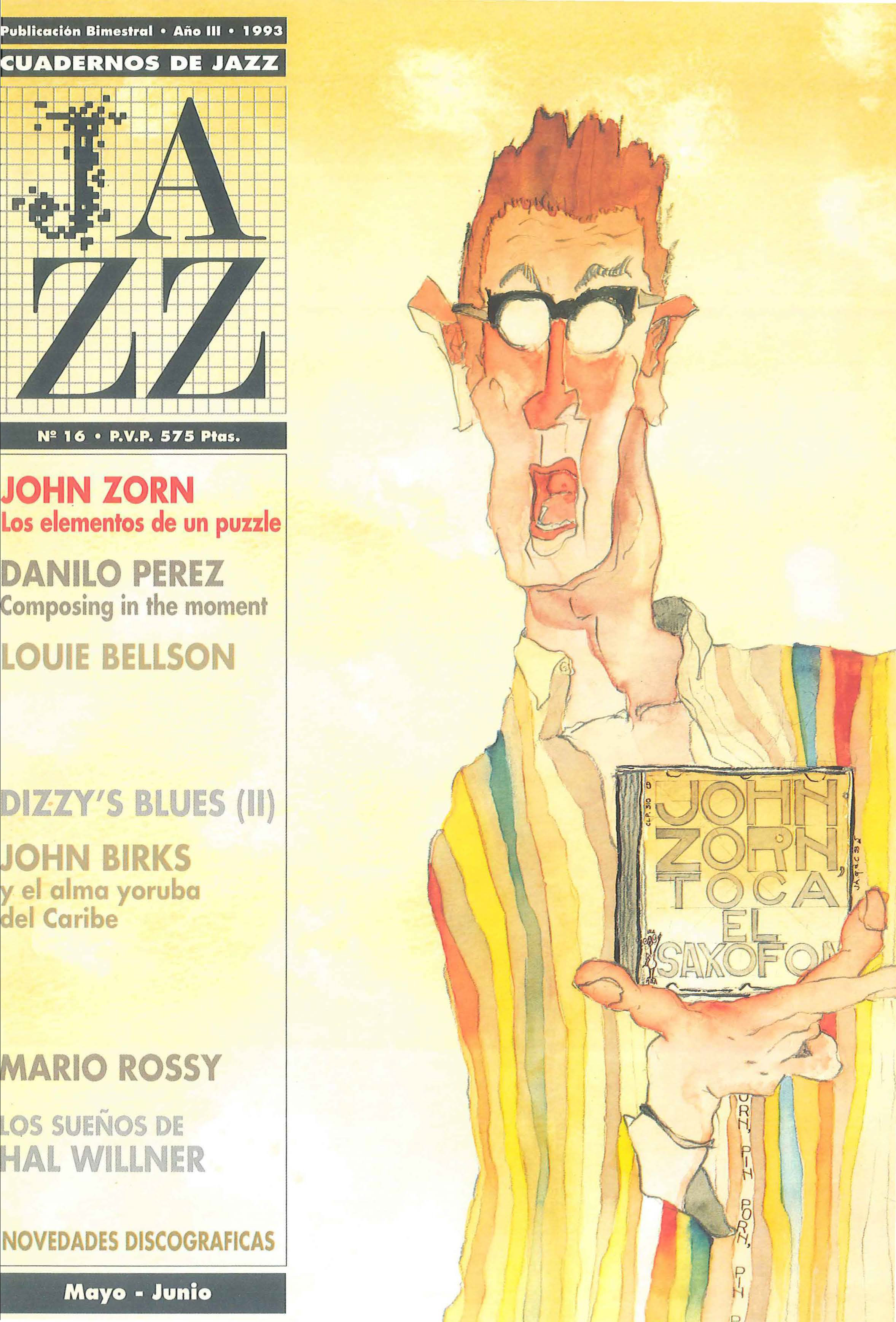 Cubierta del número 16 de la revista Cuadernos de Jazz
