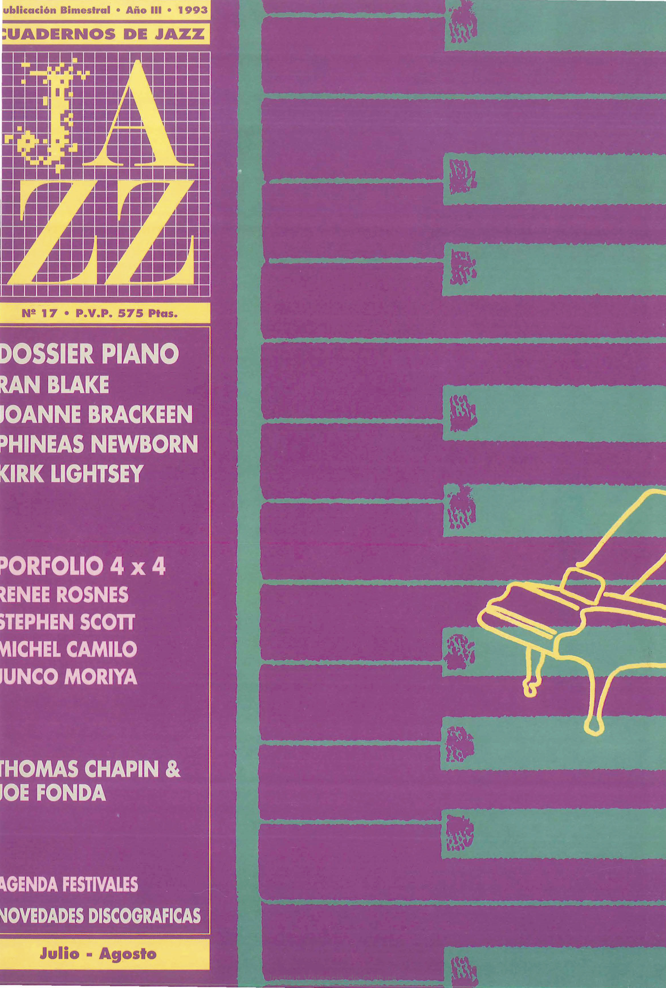 Cubierta del número 17 de la revista Cuadernos de Jazz