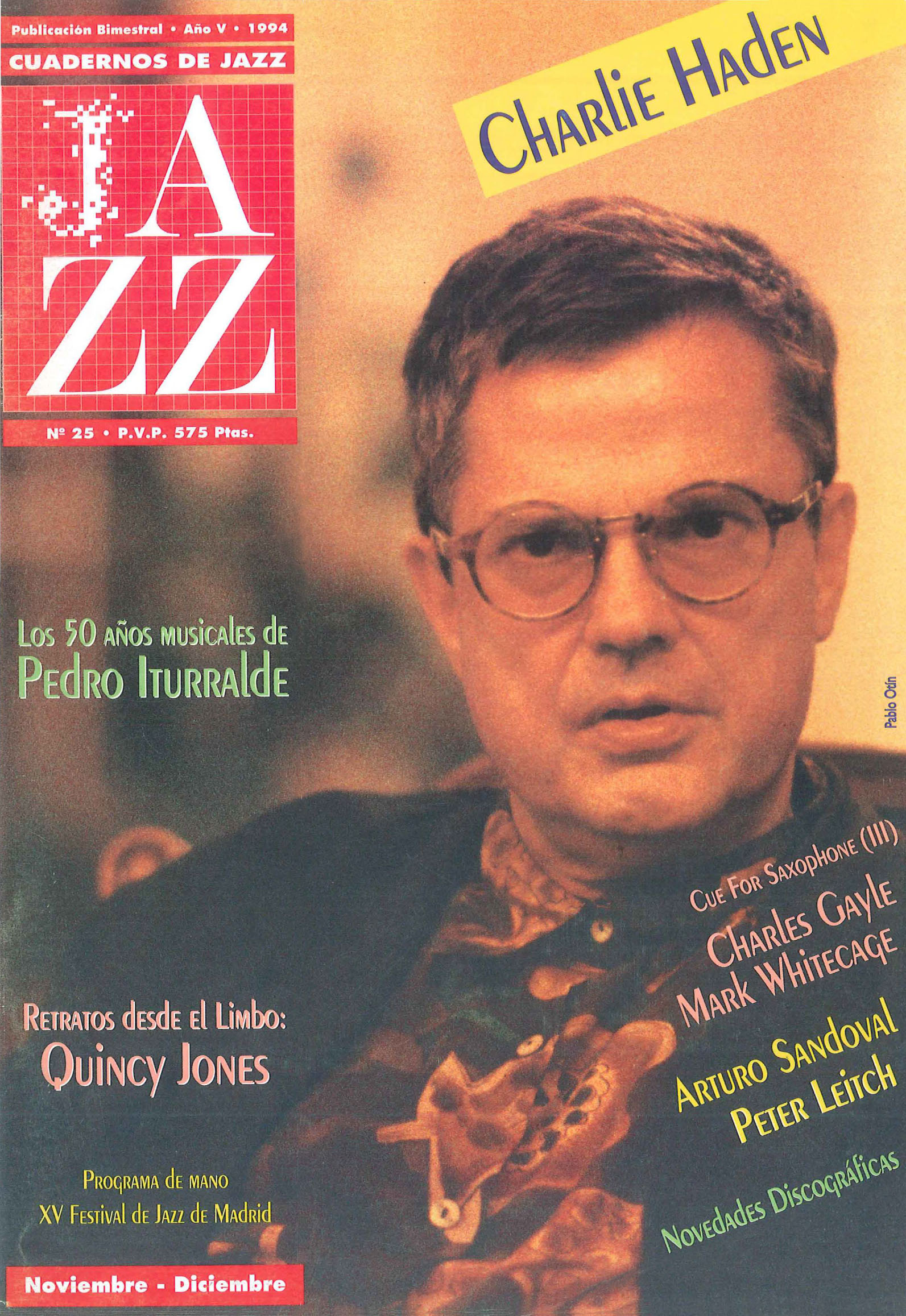 Cubierta del número 25 de la revista Cuadernos de Jazz