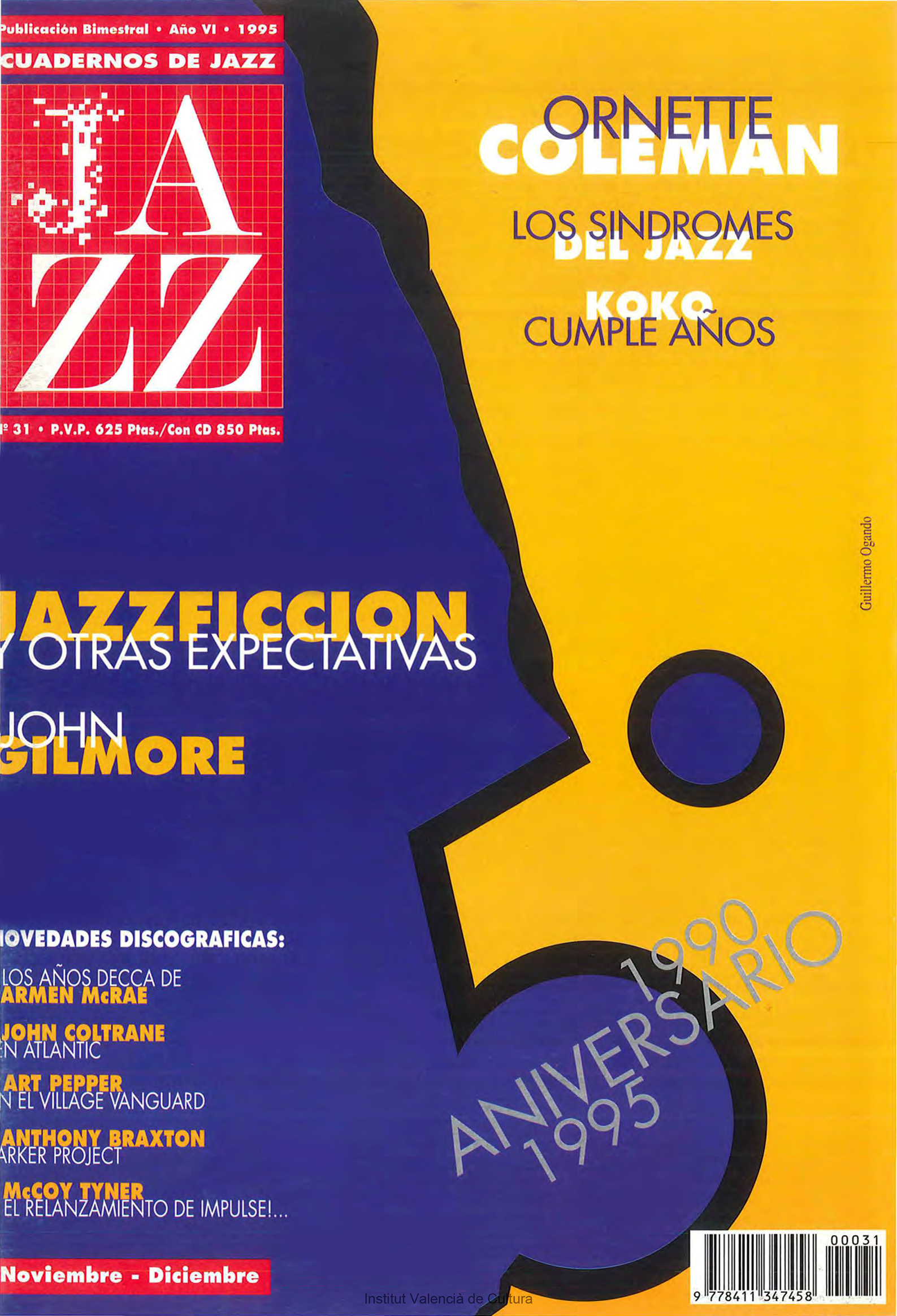 Cubierta del número 31 de la revista Cuadernos de Jazz