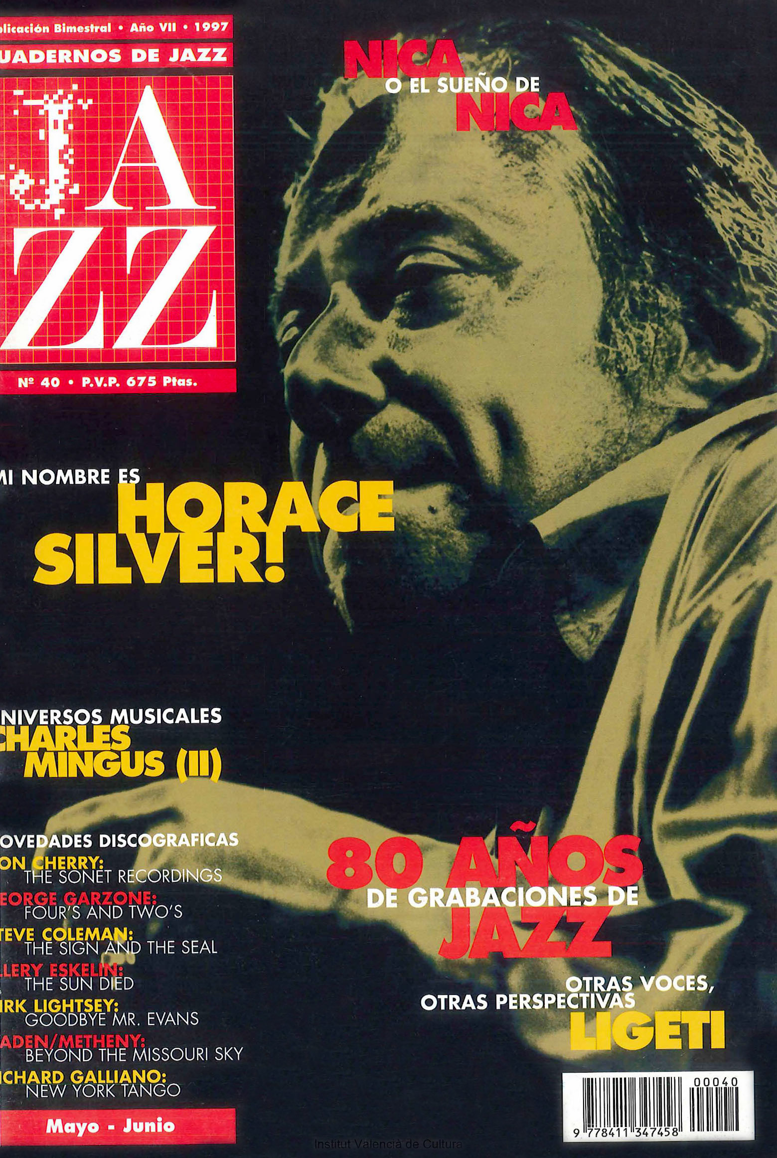 Cubierta del número 40 de la revista Cuadernos de Jazz