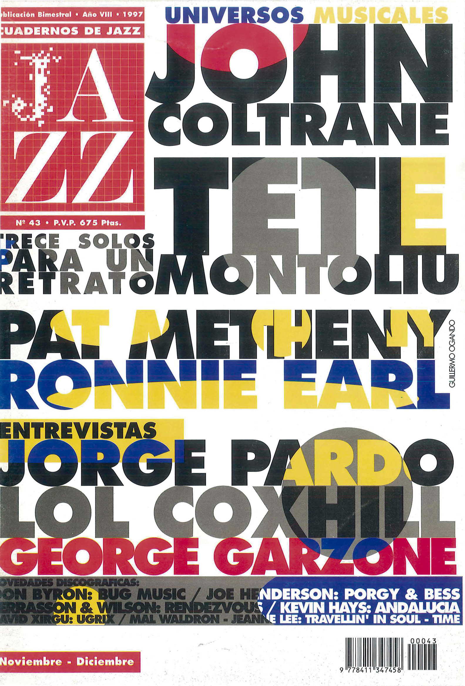 Cubierta del número 43 de la revista Cuadernos de Jazz