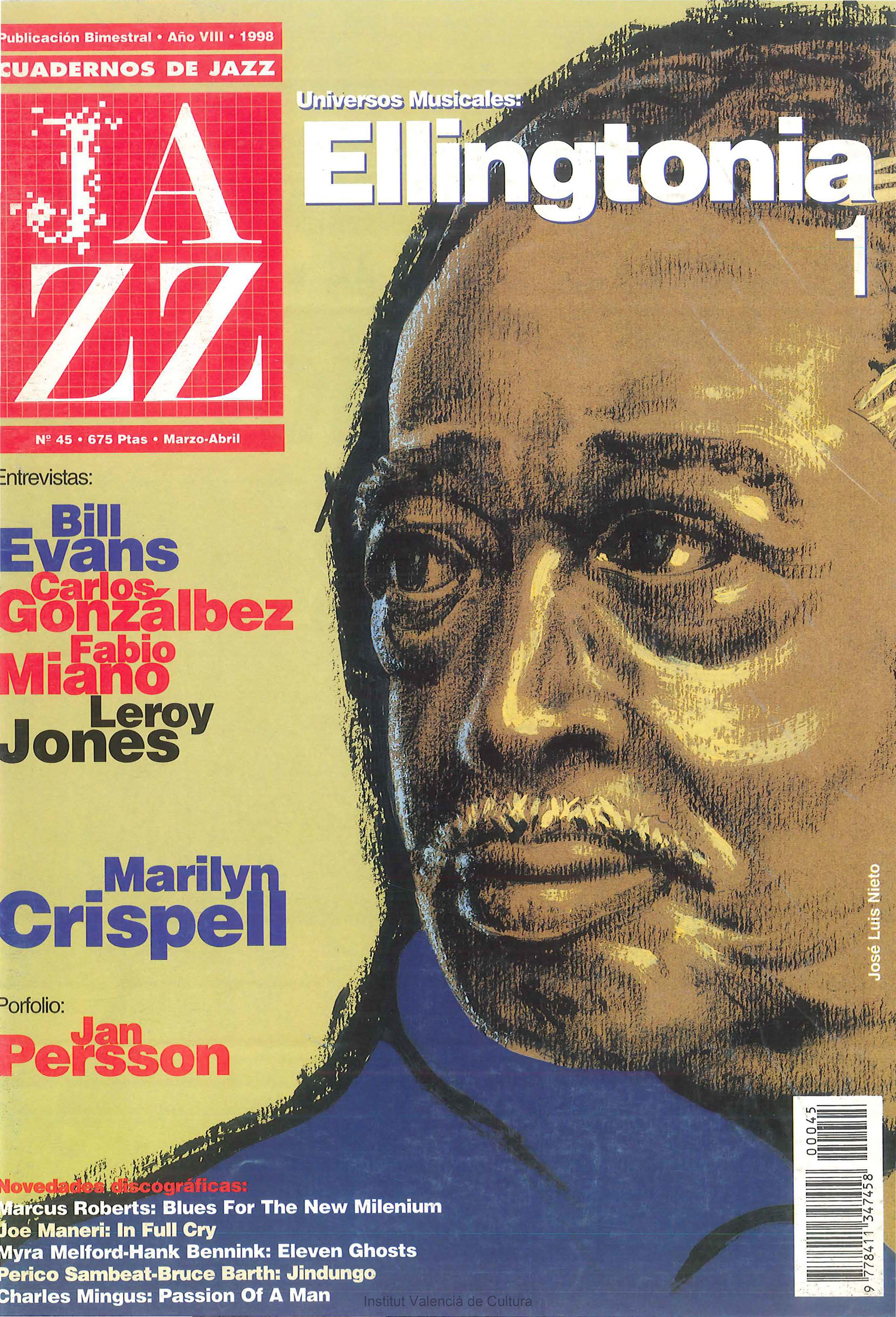 Cubierta del número 45 de la revista Cuadernos de Jazz