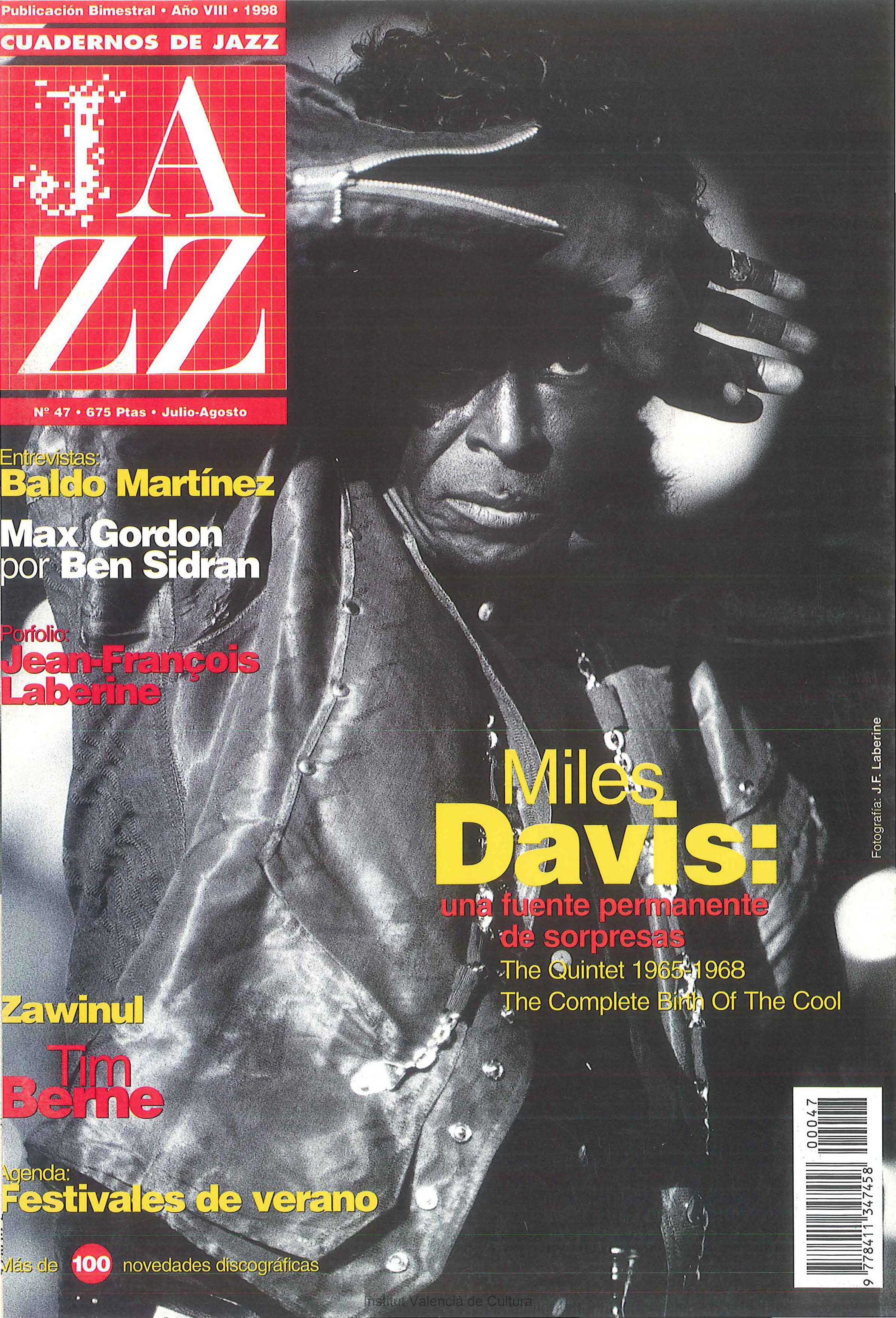 Cubierta del número 47 de la revista Cuadernos de Jazz