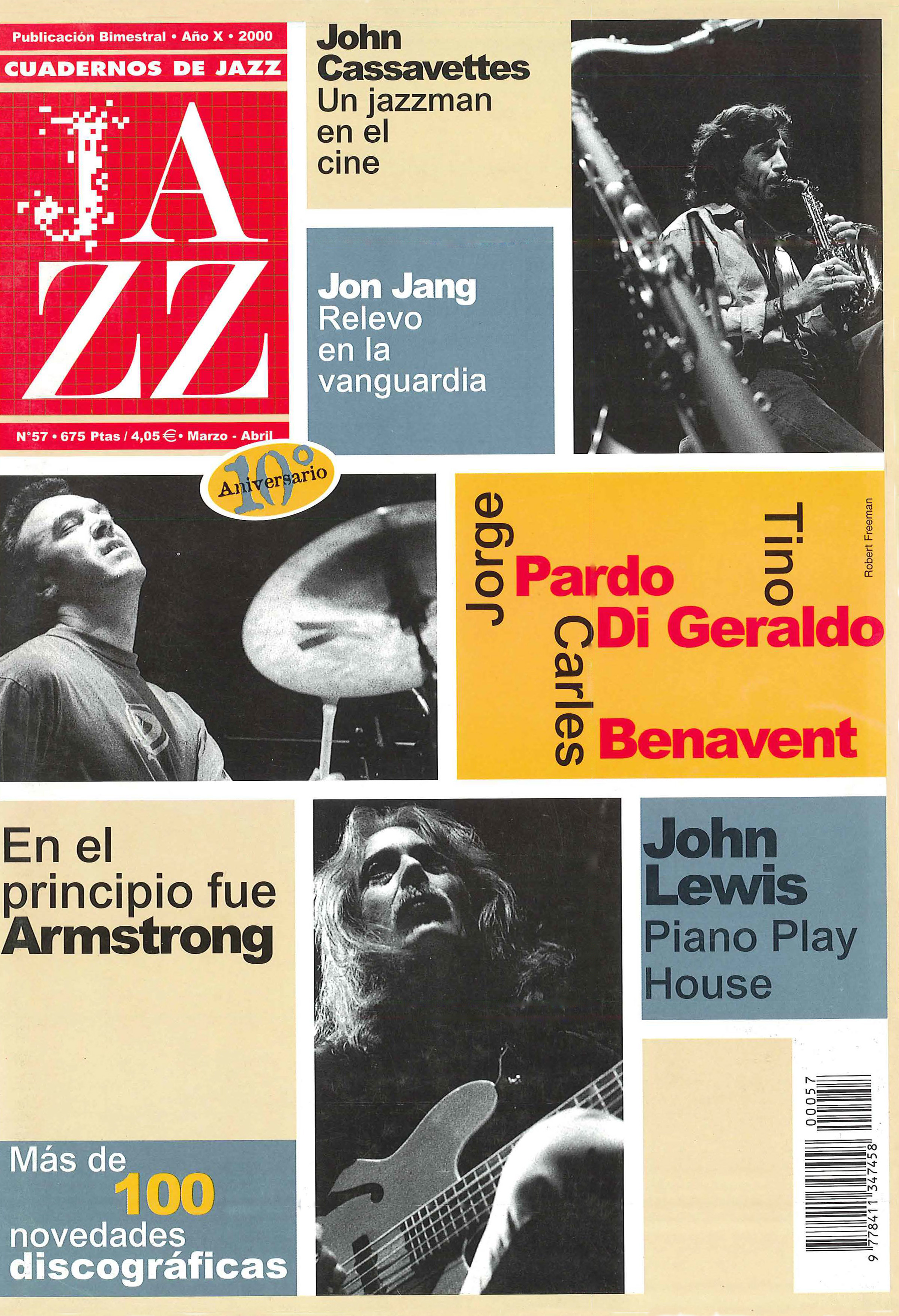 Cubierta del número 57 de la revista Cuadernos de Jazz