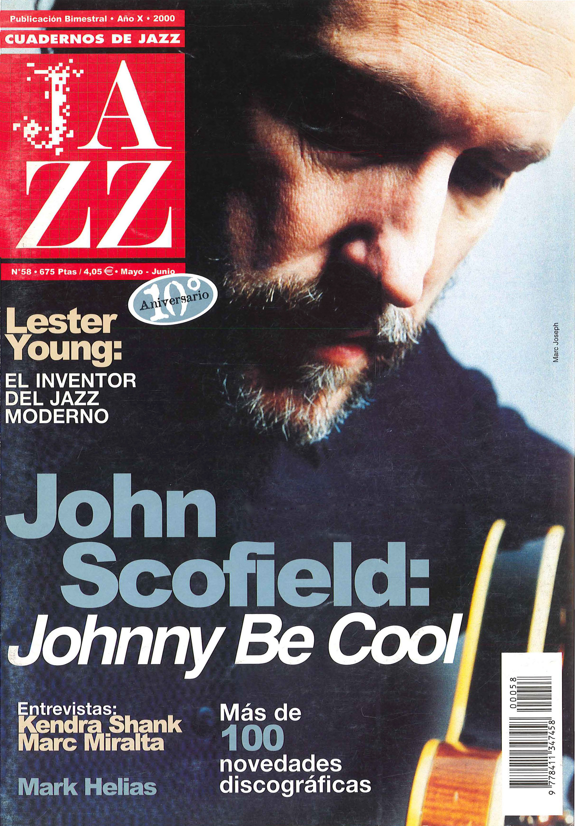 Cubierta del número 58 de la revista Cuadernos de Jazz