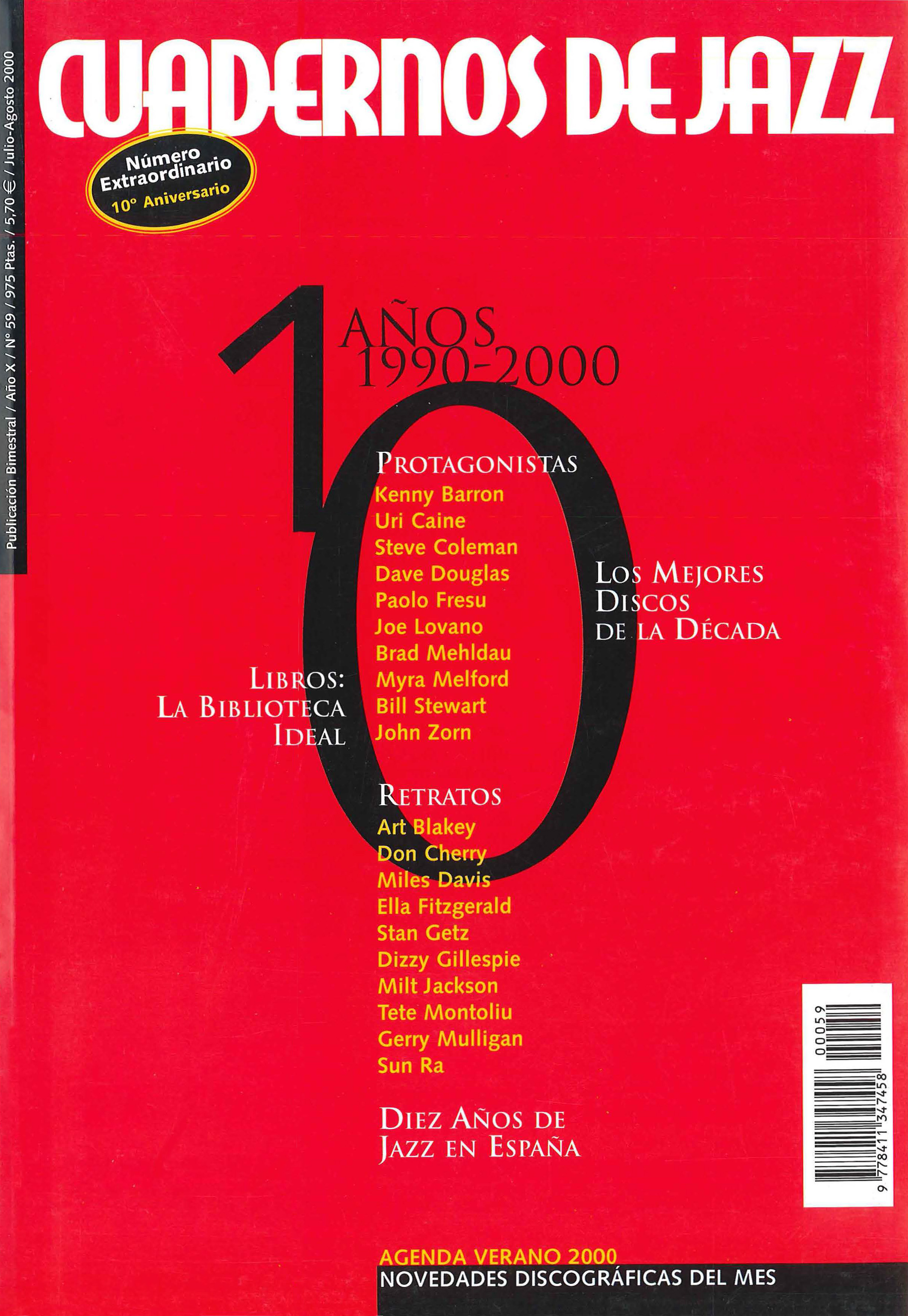 Cubierta del número 59 de la revista Cuadernos de Jazz