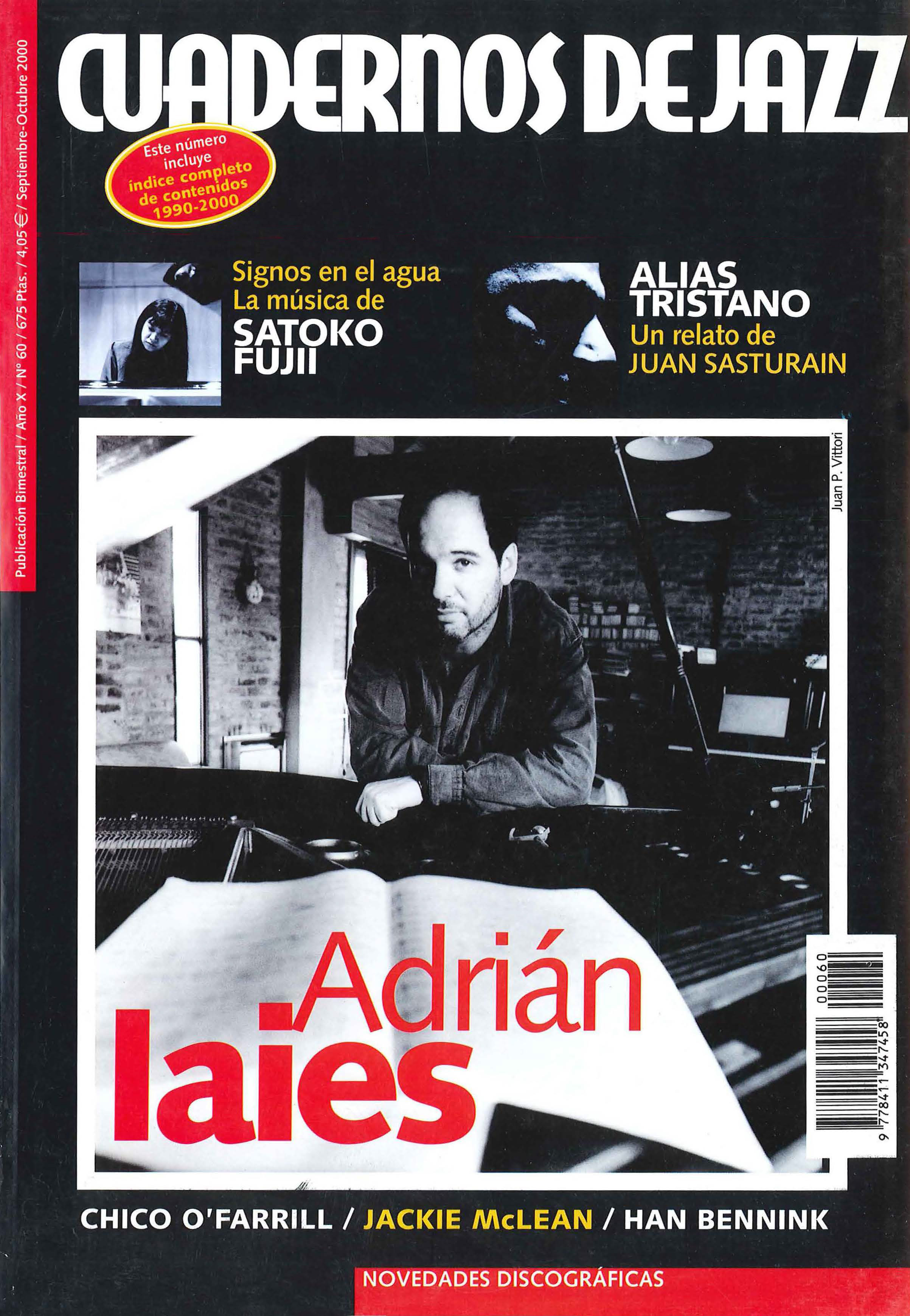 Cubierta del número 60 de la revista Cuadernos de Jazz