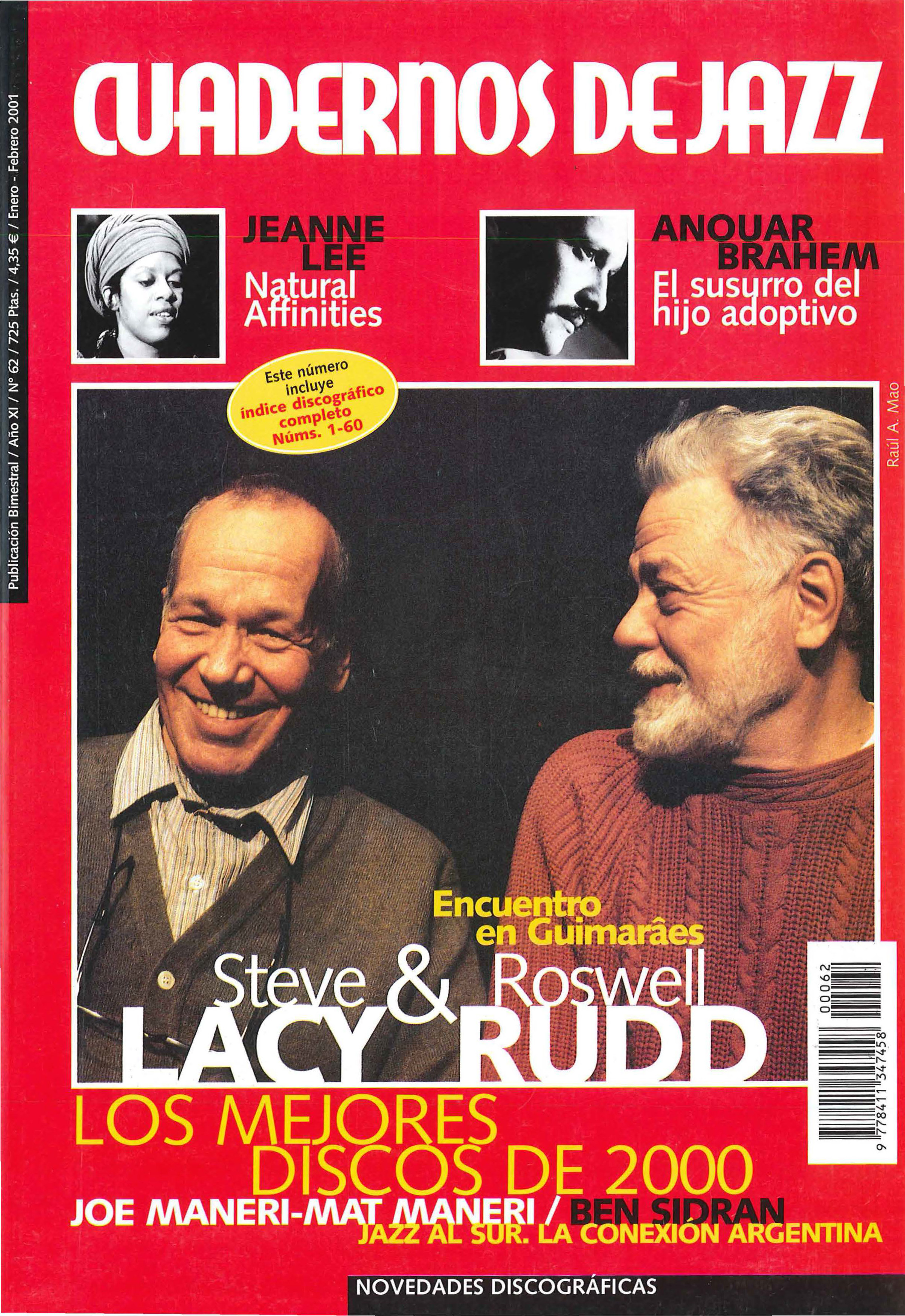 Cubierta del número 62 de la revista Cuadernos de Jazz