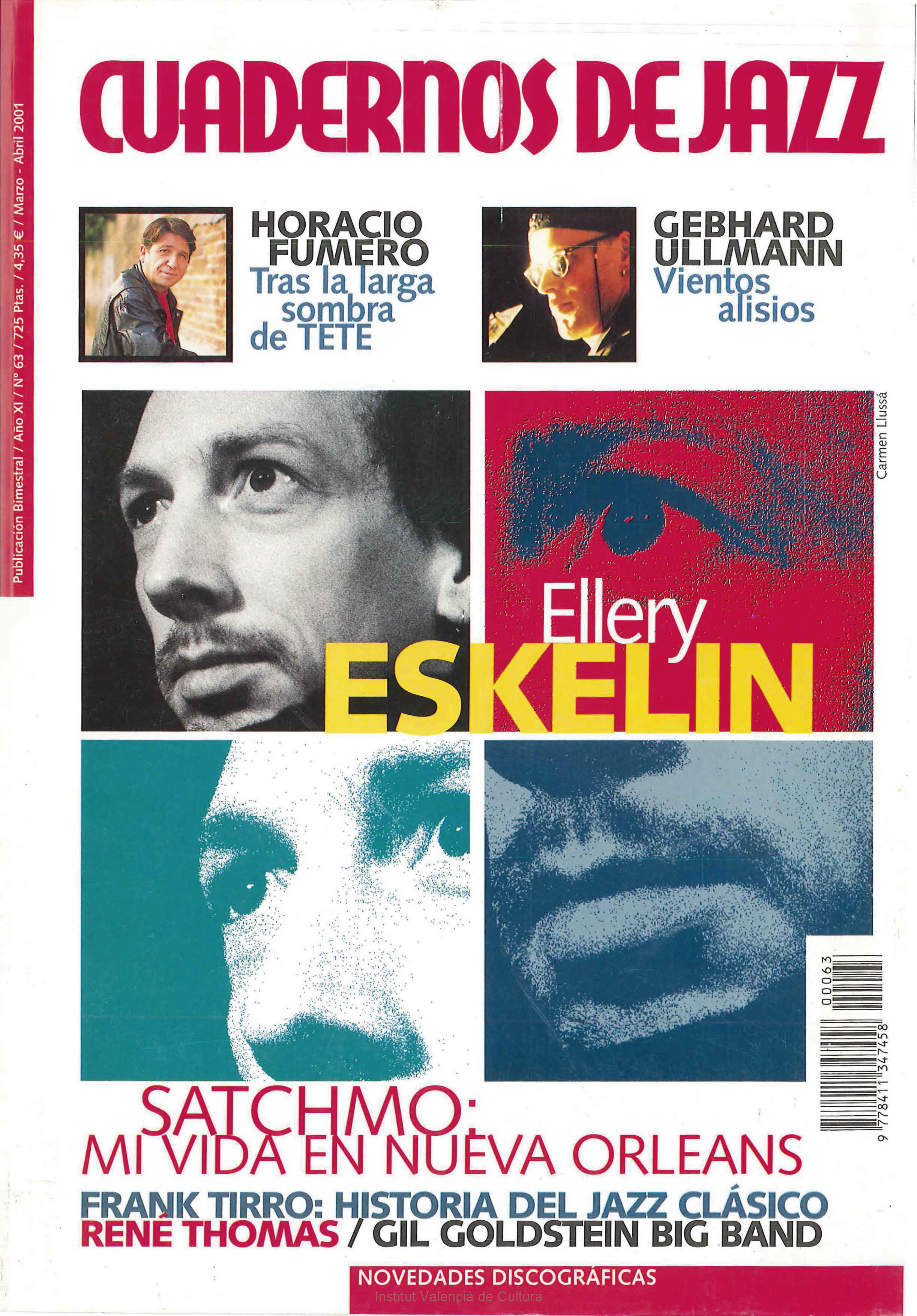 Cubierta del número 63 de la revista Cuadernos de Jazz
