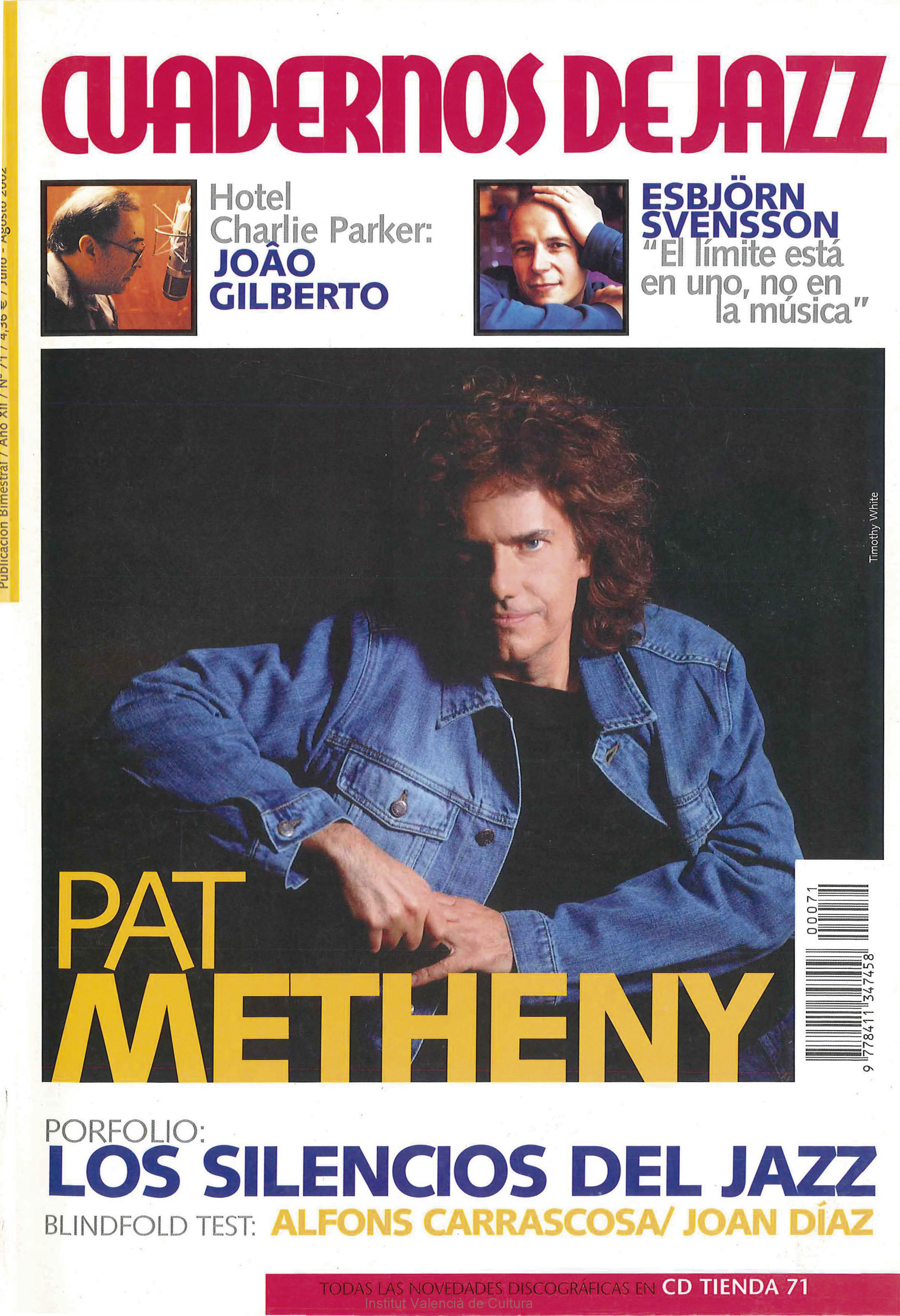 Cubierta del número 71 de la revista Cuadernos de Jazz