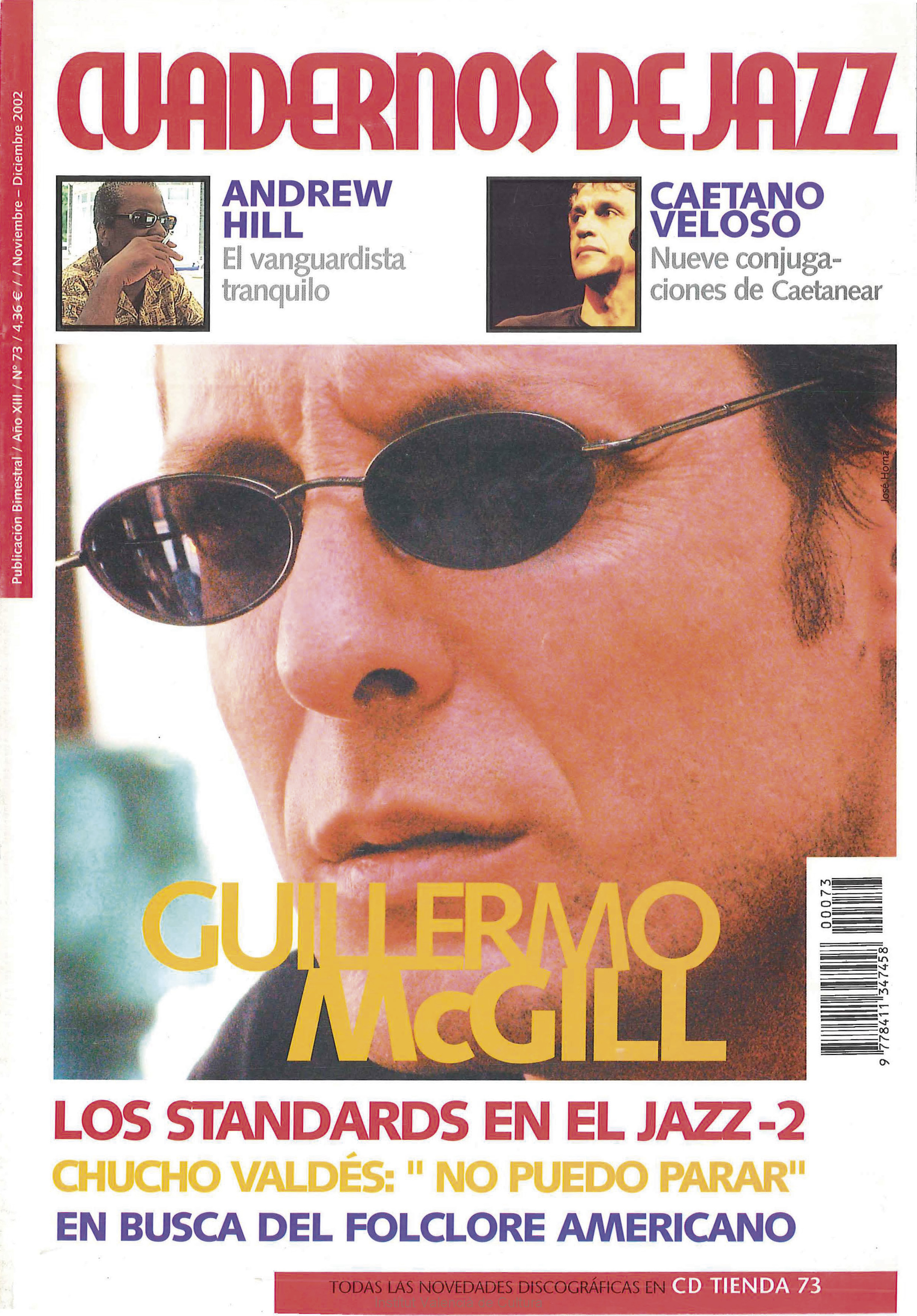 Cubierta del número 73 de la revista Cuadernos de Jazz