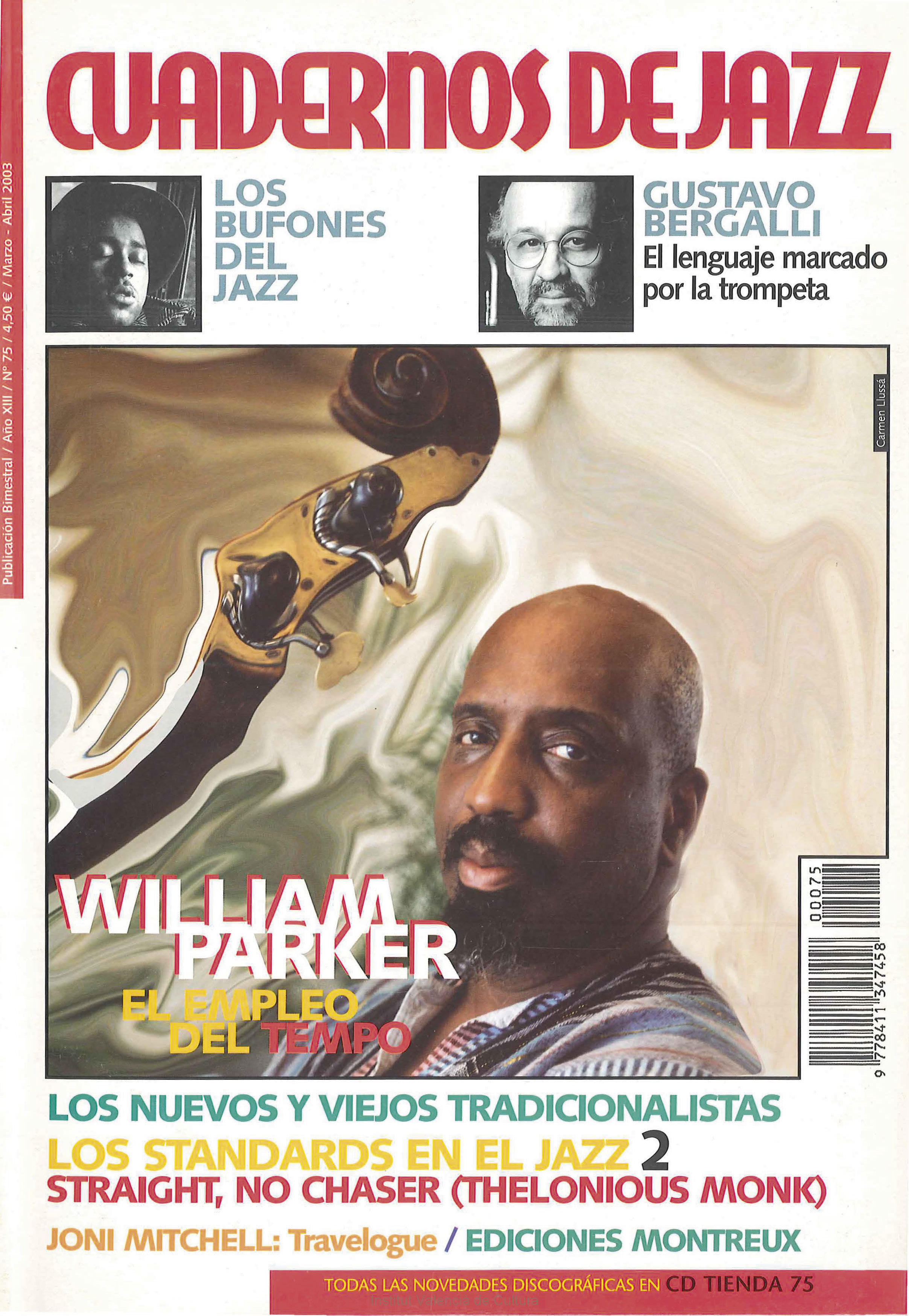 Cubierta del número 75 de la revista Cuadernos de Jazz