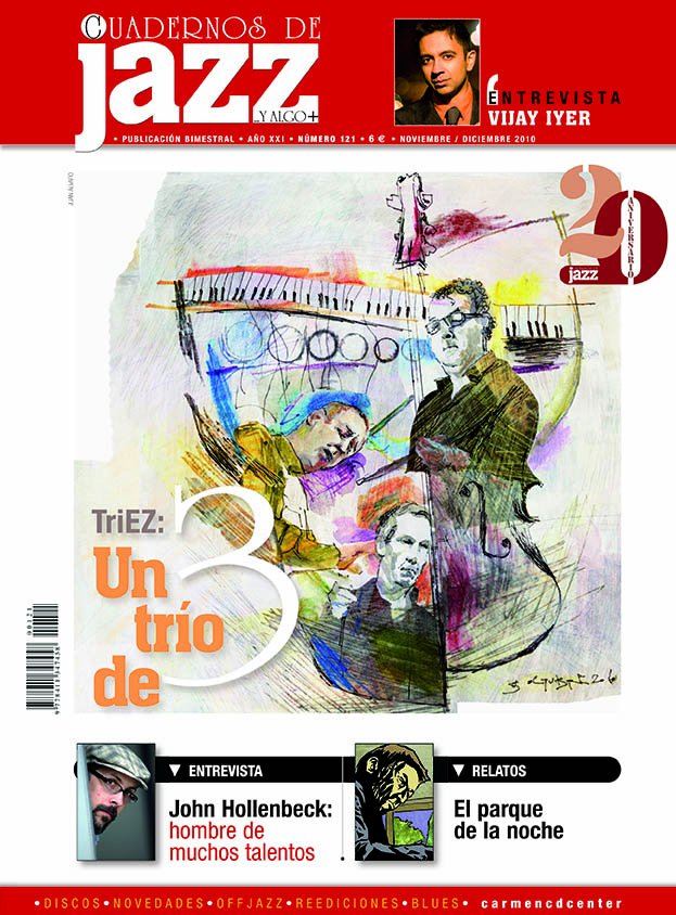 Cubierta de Cuadernos de Jazz, nº 121, noviembre-diciembre 2010